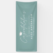 felicitaties van het afstuderen simpele moderne st spandoek (Verticaal)