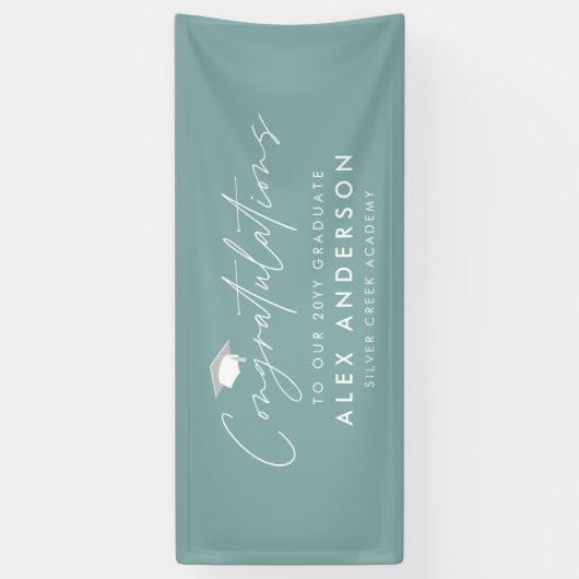 felicitaties van het afstuderen simpele moderne st spandoek (Verticaal)