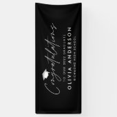 felicitaties van het afstuderen, simpele moderne z spandoek (Verticaal)