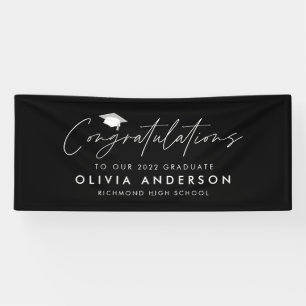 felicitaties van het afstuderen, simpele moderne z spandoek