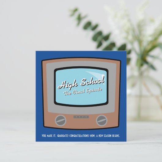 felicitaties van het AFSTUDEREN van de middelbare  Kaart (Staand voorkant)