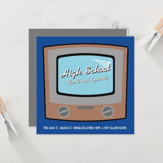 felicitaties van het AFSTUDEREN van de middelbare  Kaart (Voorkant / Achterkant in situ)