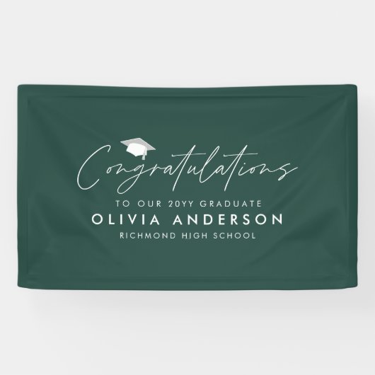 felicitaties van het afstuderen voor de eenvoudige spandoek (Horizontaal)