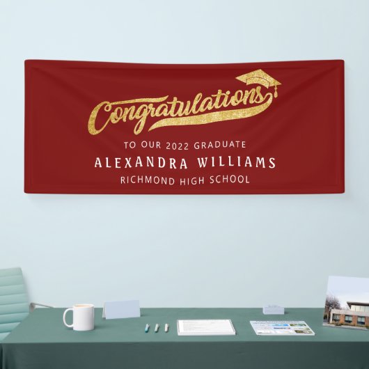 felicitaties van het afstuderen voor de moderne bu spandoek (Beurs)