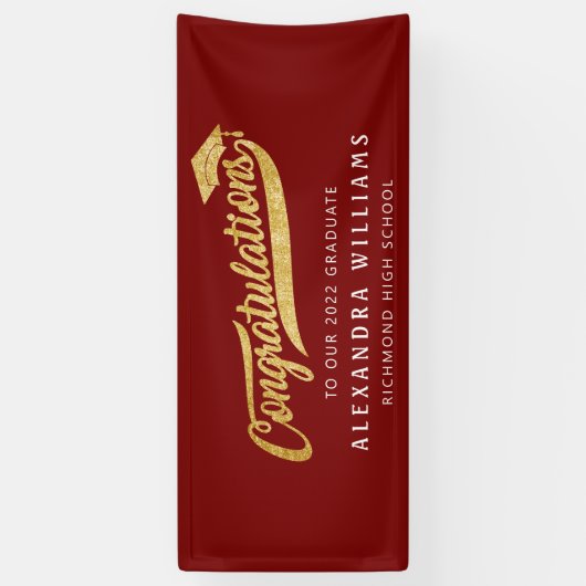 felicitaties van het afstuderen voor de moderne bu spandoek (Verticaal)