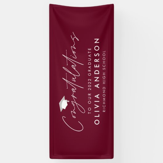 felicitaties van het afstuderen voor de moderne bu spandoek (Verticaal)