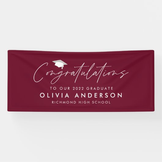 felicitaties van het afstuderen voor de moderne bu spandoek (Horizontaal)