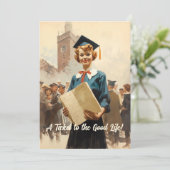 felicitaties voor afstuderen meisjes aankondiging (Staand voorkant)