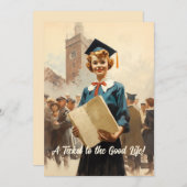 felicitaties voor afstuderen meisjes aankondiging (Voorkant / Achterkant)