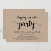 Felicitaties voor altijd-feest, Brown Kraft Elopem Kaart (Voorkant / Achterkant)