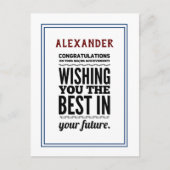 felicitaties voor de behaalde resultaten briefkaart (Voorkant)