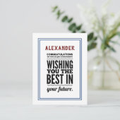 felicitaties voor de behaalde resultaten briefkaart (Staand voorkant)