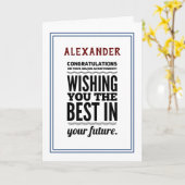 felicitaties voor de behaalde resultaten kaart (Gele Bloem)