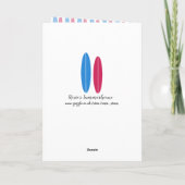 felicitaties voor de bruiloft van surfboard kaart (Achterkant)