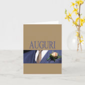 felicitaties voor de italiaanse bruiloft kaart (Gele Bloem)