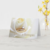 felicitaties voor de italiaanse bruiloft kaart (Gele Bloem)