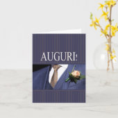 felicitaties voor de italiaanse bruiloft kaart (Gele Bloem)