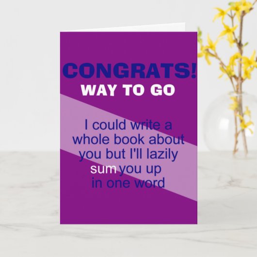 felicitaties voor geweldige werk kaart (Gele Bloem)