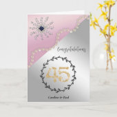 Felicitaties voor het 45ste Jubileum Kaart (Gele Bloem)