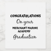 felicitaties voor het afstudeerder van de koopvaar wijn etiket (Enkel label)