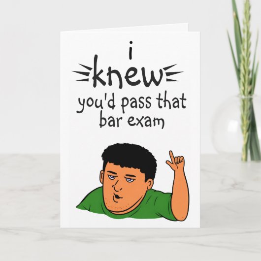 felicitaties voor het halen van de balie-examen kaart (Voorkant)