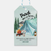 Felicitaties voor kampeerder - Dank je wel kampeer Cadeaulabel (Voorkant)