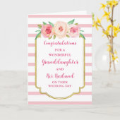 Felicitaties voor kleindochter en haar man kaart (Gele Bloem)