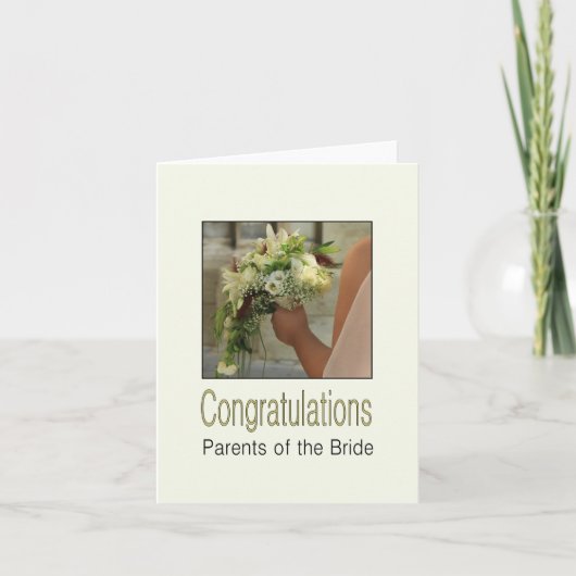 felicitaties voor ouders van de bruidbruiloft kaart (Voorkant)