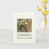 felicitaties voor ouders van de bruidbruiloft kaart (Gele Bloem)