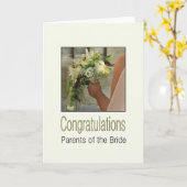 felicitaties voor ouders van de bruidbruiloft kaart (Gele Bloem)