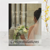 felicitaties voor ouders van de bruidbruiloft kaart (Gele Bloem)