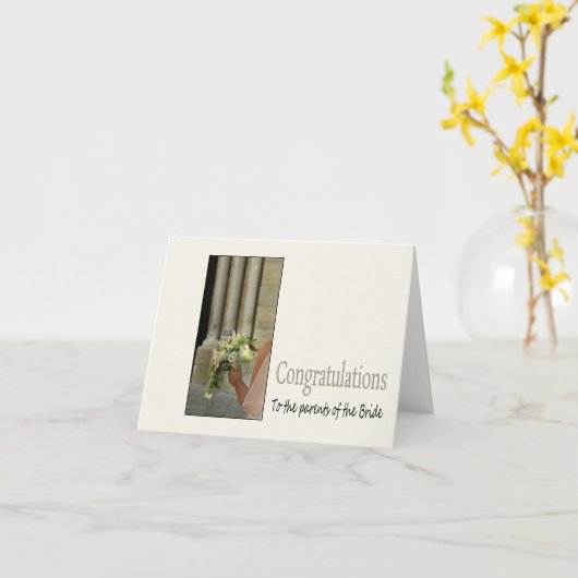 felicitaties voor ouders van de bruidbruiloft kaart (Gele Bloem)