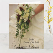 felicitaties voor ouders van de bruidbruiloft kaart (Gele Bloem)