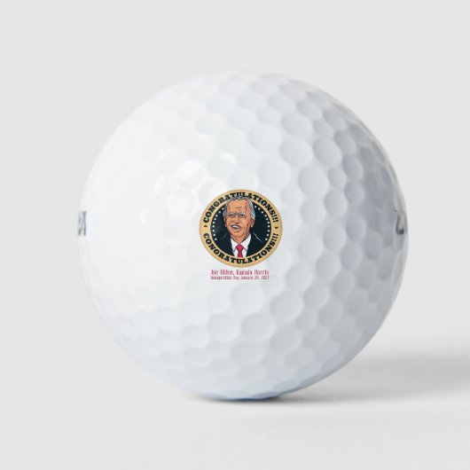 felicitaties voor president joe biden golfballen (Voorkant)