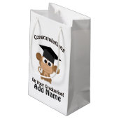 felicitaties voor uw afstuderen aap klein cadeauzakje (Achterkant Gekanteld)