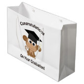 felicitaties voor uw afstuderen aap large cadeautasje (Voorkant Gekanteld)