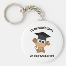 felicitaties voor uw afstuderen aap sleutelhanger