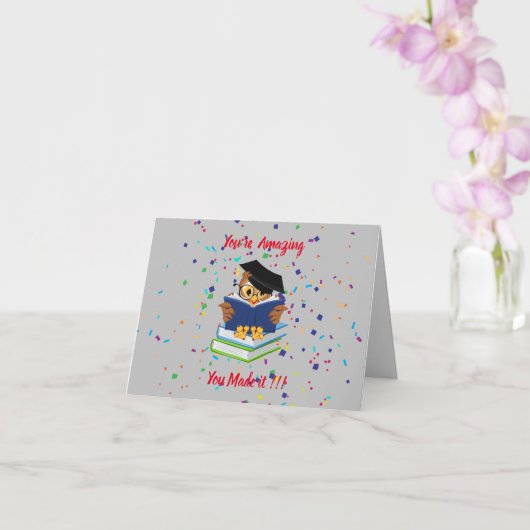 felicitaties voor uw afstuderen dag kaart (Orchidee)