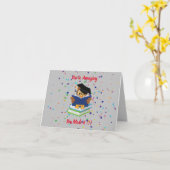 felicitaties voor uw afstuderen dag kaart (Gele Bloem)