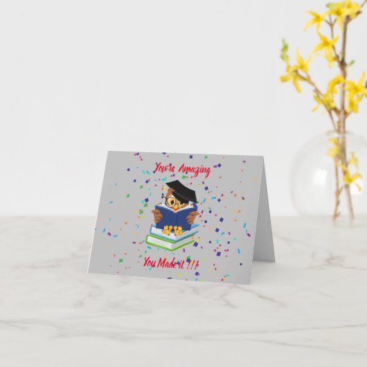 felicitaties voor uw afstuderen dag kaart (Gele Bloem)