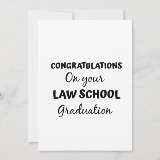 felicitaties voor uw afstuderen van de rechtenscho kaart (Achterkant)