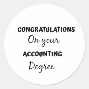 felicitaties voor uw boekingsgraad ronde sticker