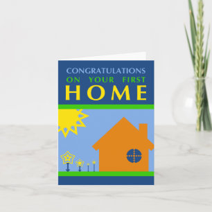 felicitaties voor uw eerste huis : pop vormt kaart