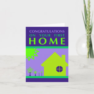 felicitaties voor uw eerste huis : pop vormt kaart