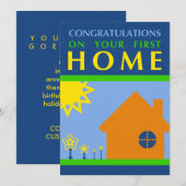 felicitaties voor uw eerste thuis ( mod - vormen ) kaart (Voorkant / Achterkant)