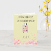 felicitaties voor uw huwelijksreis kaart (Gele Bloem)