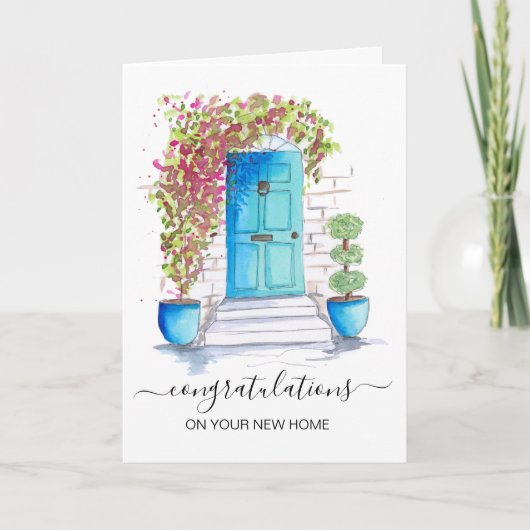 felicitaties voor uw nieuwe makelaar in woningen kaart (Voorkant)