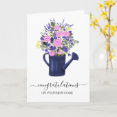 felicitaties voor uw nieuwe makelaar in woningen kaart (Gele Bloem)