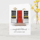 felicitaties voor uw nieuwe makelaar in woningen kaart (Gele Bloem)