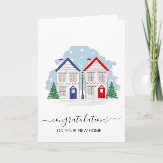 felicitaties voor uw nieuwe makelaar in woningen kaart (Voorkant)